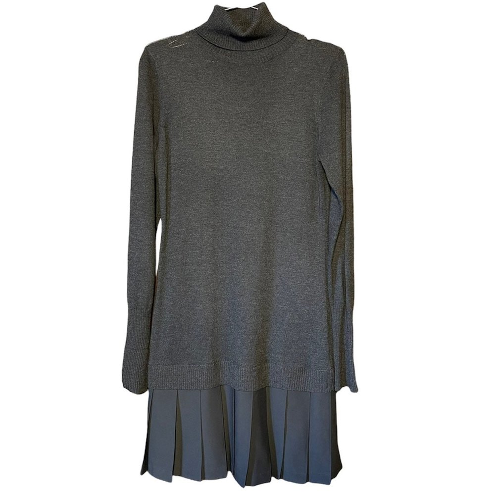 Soft Surroundings Woman's Charcoal Grey Turtleneck Knee-Length Dress Size XS
